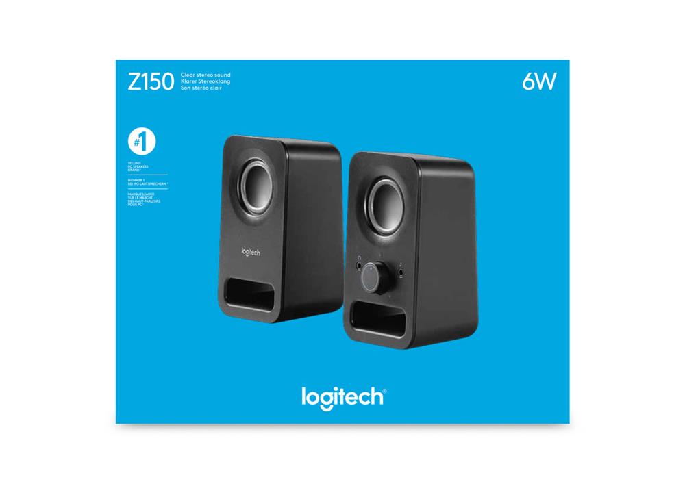 Colunas Logitech Z150 Compact Stereo 2.0 6w Peak / 3w Rms Pretas