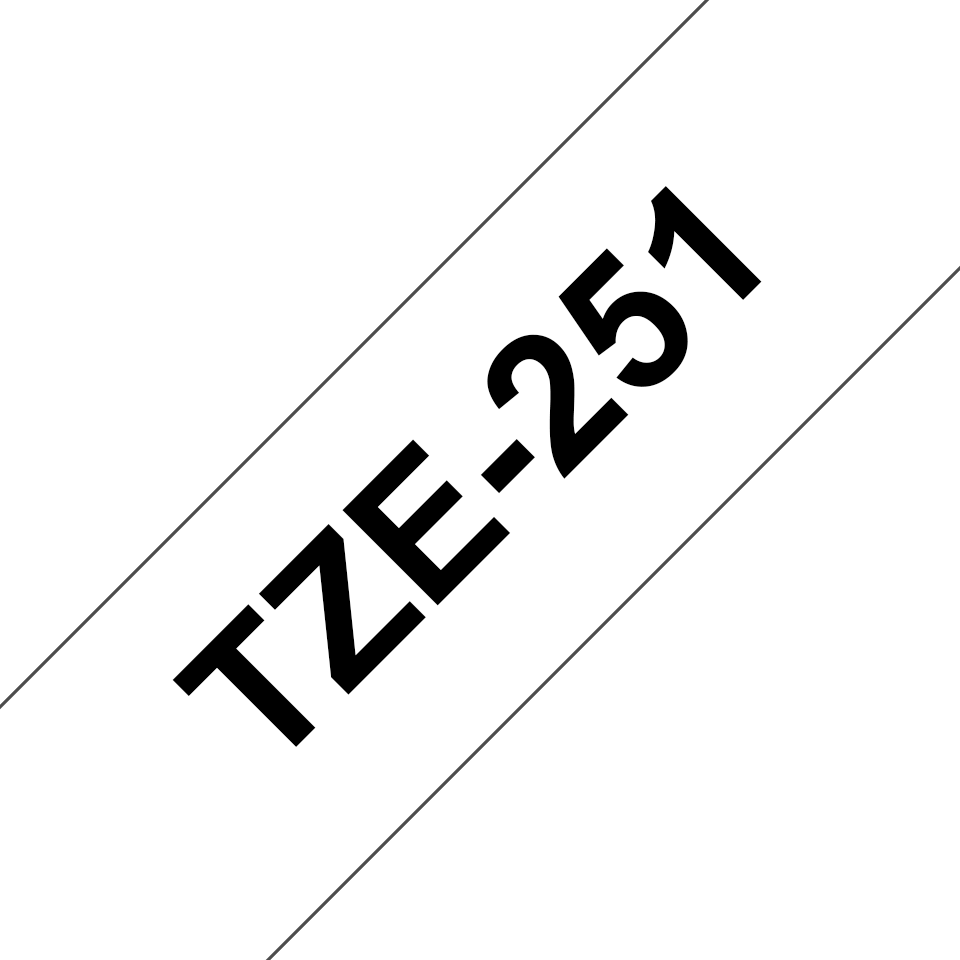 Brother Tze-251 Negro Sobre Blanco Tze Cinta para
