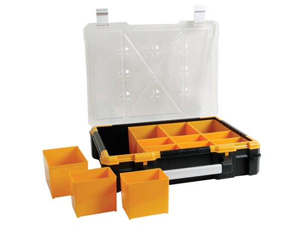 Caixa de Arrumação em Plástico com Compartimentos Amovíveis - 490 X 420 X 115 Mm - 23 L