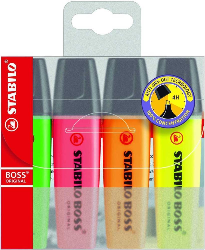 Marcadores Fluorescentes Stabilo Boss Original (4