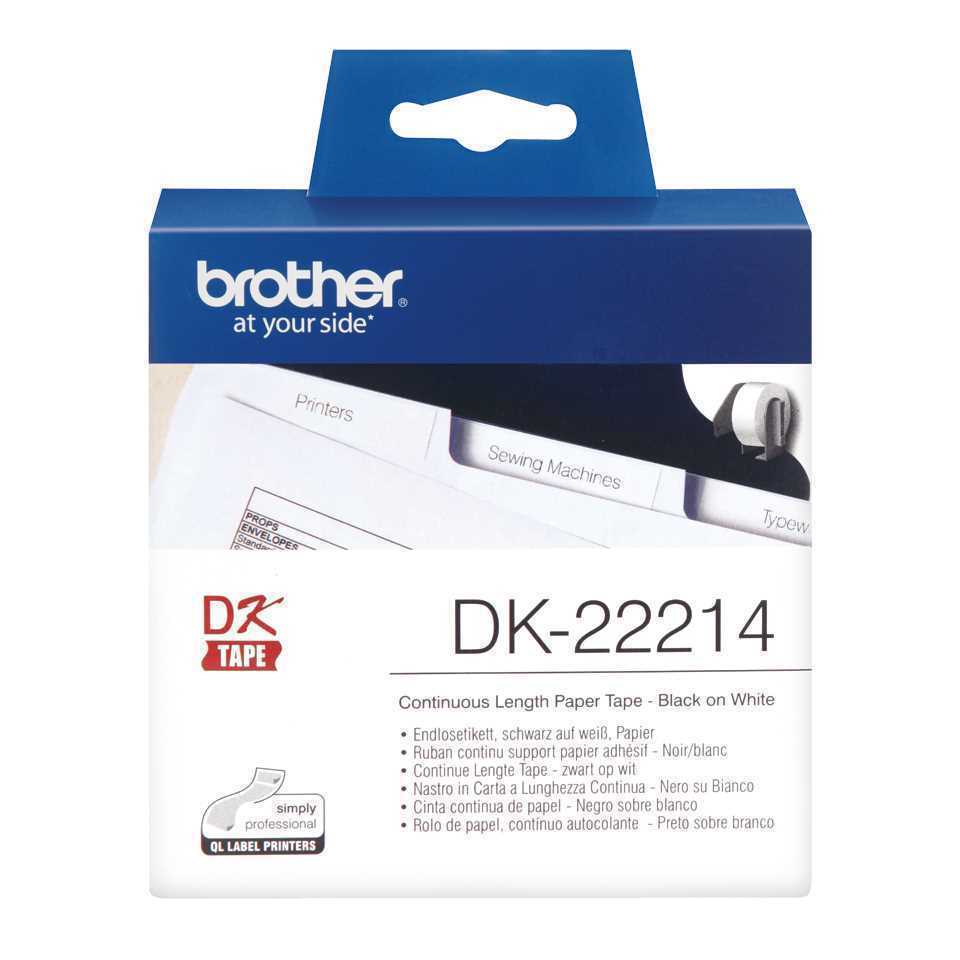 Brother	adress-Etiketten Dk-22214 F?r Ql-500/550/650td/ 1050/1050n (12mm)