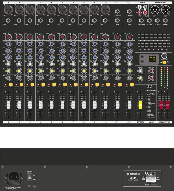 Csl-14 Mixing Console 14 Input