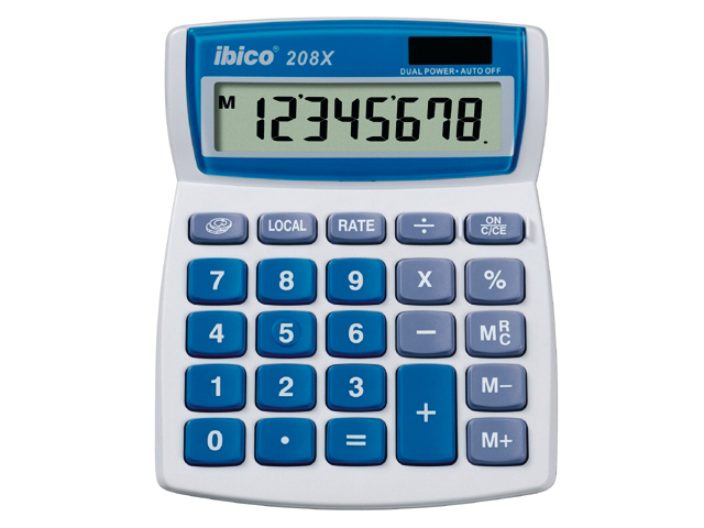 Calculadora de Sobremesa de 8 Digitos Modelo 208x Solar / Pila Ibico Ib410062