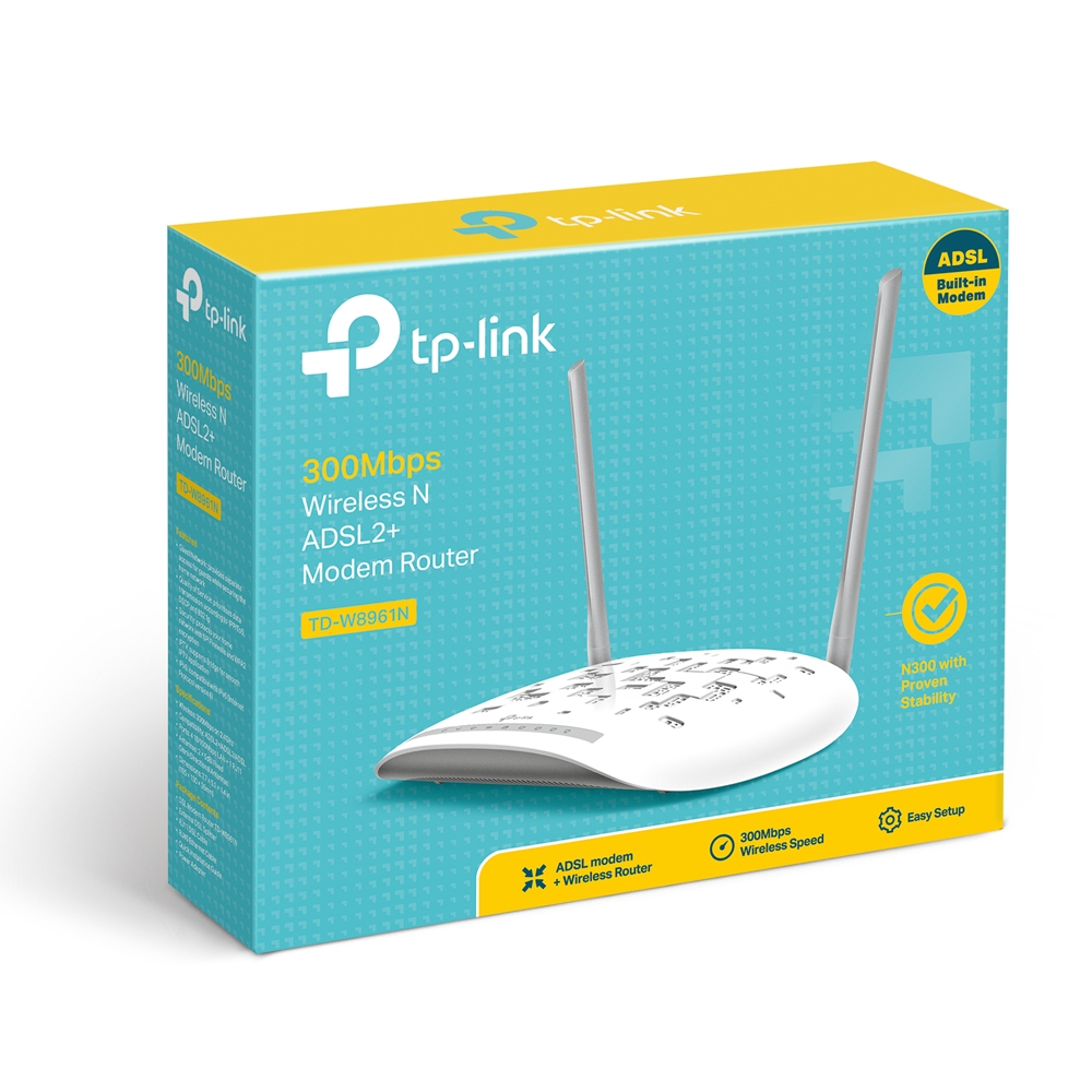 Router 300mbps Adsl2+ Analógico - Tp-Link