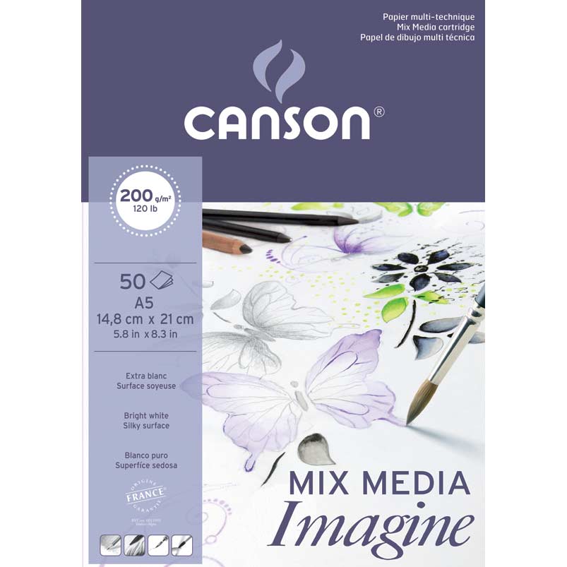 Canson Imagine, Papel de Arte, 200 G/M², 50 Folhas