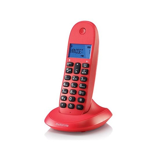 Motorola C1001lb+ Telefone Sem Fios Vermelho
