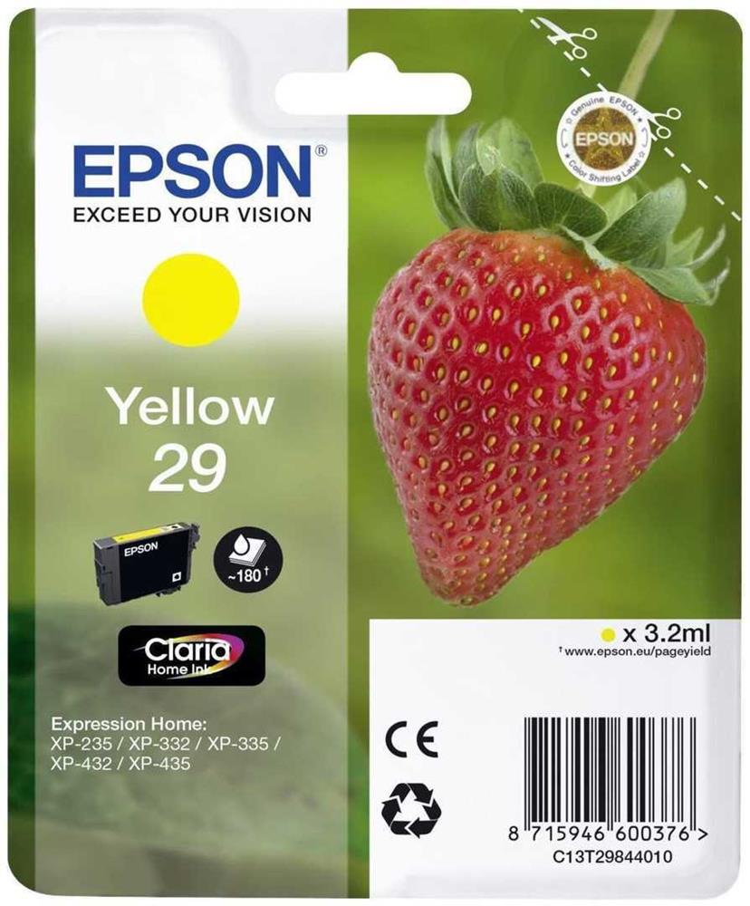 Tinteiro Epson 29 Amarelo - Expression Home Xp-255/257/352/355/452/455
