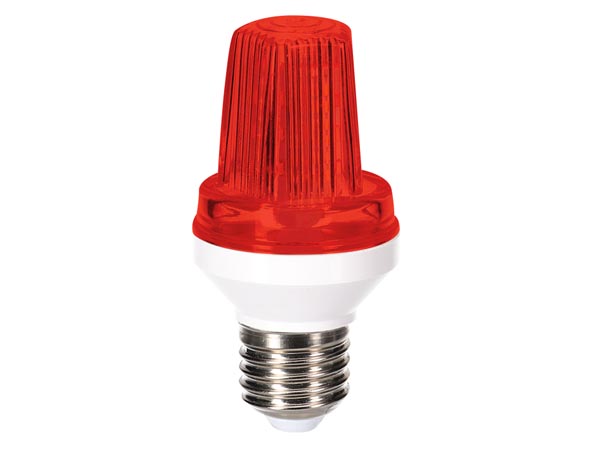 Mini Lâmpada LED Estroboscópica - Casquilho E27 - 3 W - Vermelha