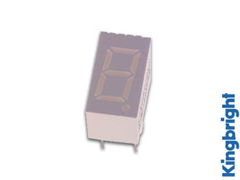 9mm Single-Display Digital Comum Cátodo Super Verm