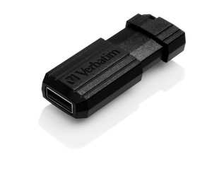 Usb-Stick  64gb Verbatim 2.0 Pin Stripe Black Retail