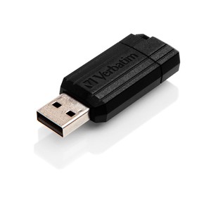 Usb-Stick  64gb Verbatim 2.0 Pin Stripe Black Retail