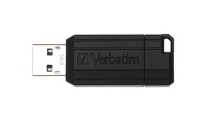 Usb-Stick  64gb Verbatim 2.0 Pin Stripe Black Retail