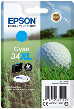 Tinteiros EPSON Cyan Serie 34XL WF-3720/3725