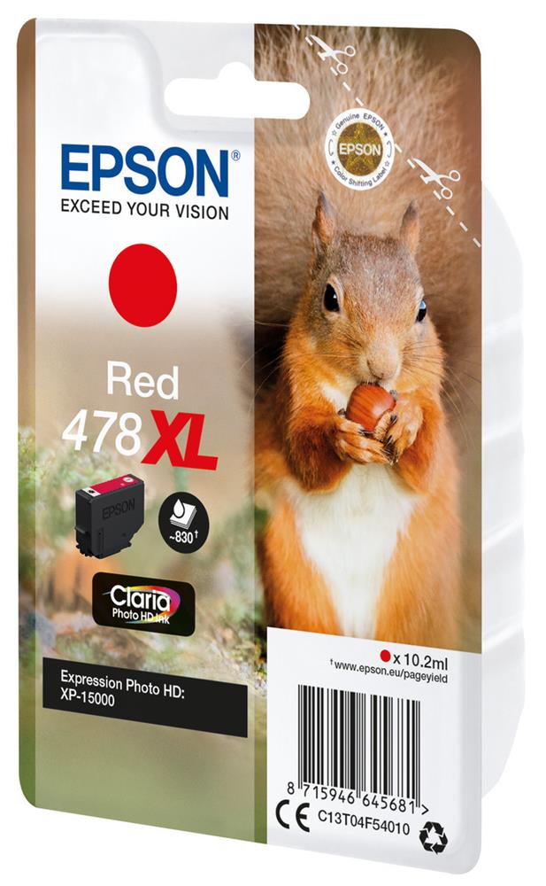 Tinteiro EPSON Red 478XL Claria Photo HD - C13T04.