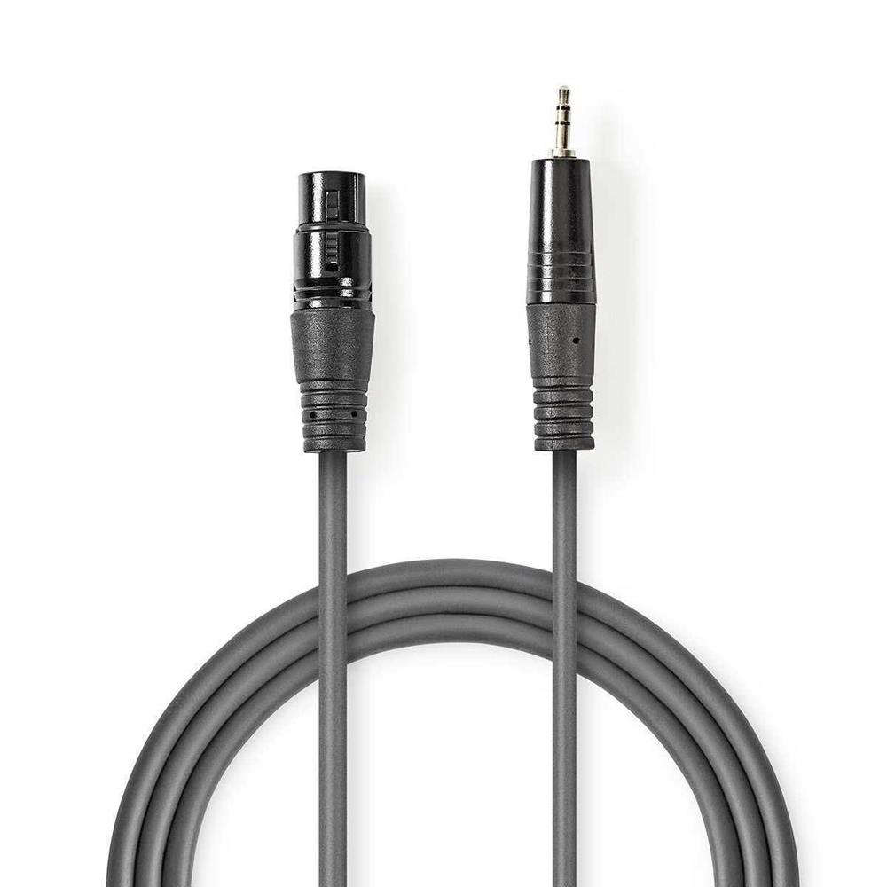 Cable de Audio Balanceado | Xlr 3 Pines Macho | 3.5 Mm Macho | Niquelado | 1.50 M | Redondo | Pvc | 