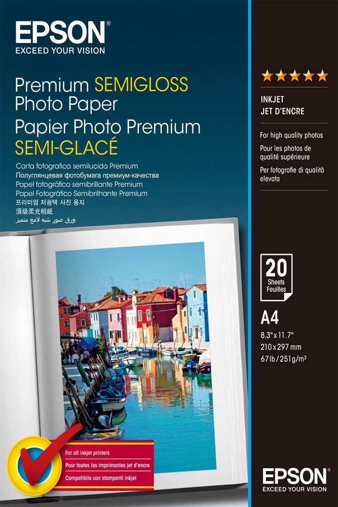 !photo Paper Semiglos A4 20 Sheets / 251 G/Sqm
