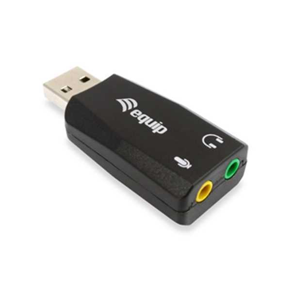 Equip Soundkarte Usb 2x3.5mm Stereo Mic-In Line-Out Extern