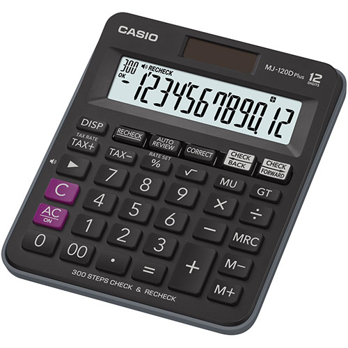 Casio Calculator Office Mj-120d Plus Black   12 Digit Display