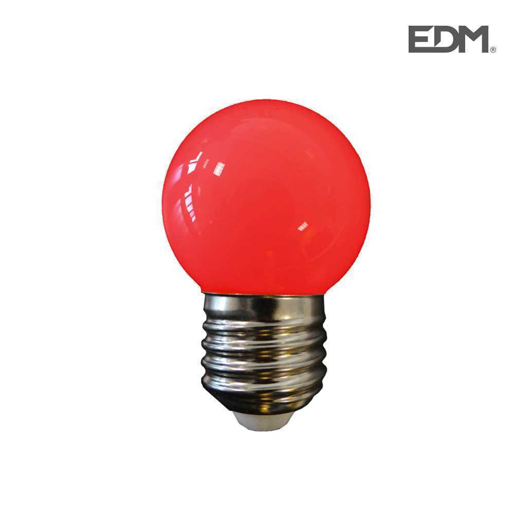 Lampada Led G45 E27 1,5w 80 Lm Vermelha Edm