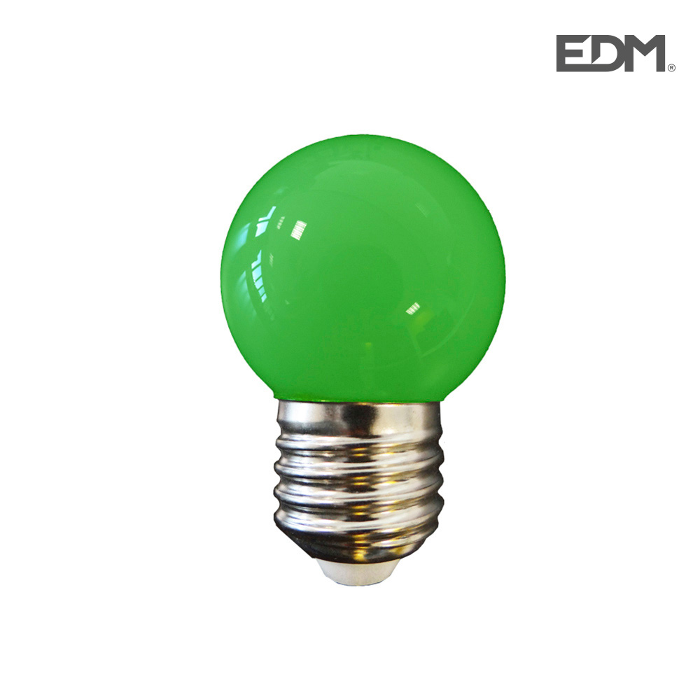 Lampada Led G45 E27 1,5w 80 Lm Verde Edm