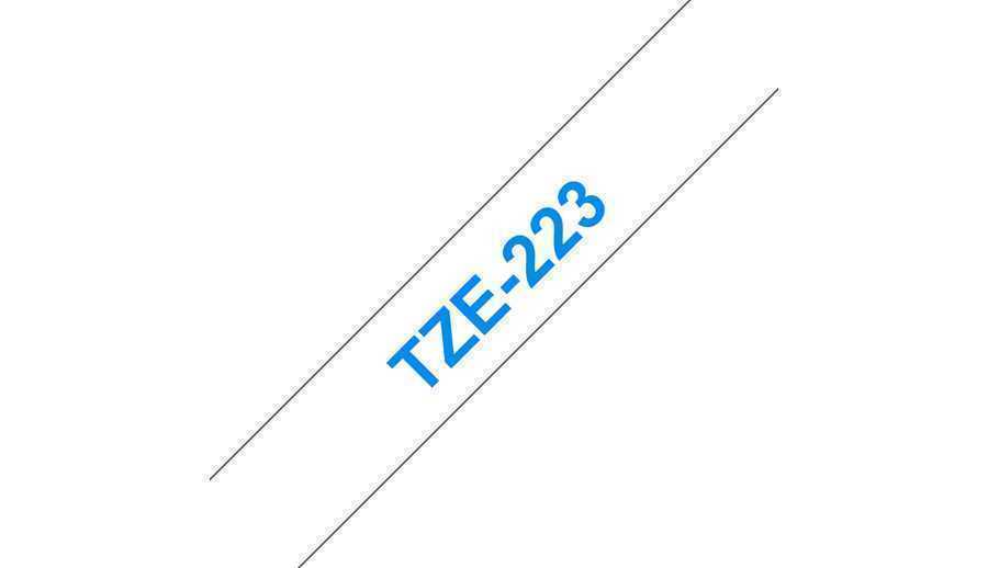 Brother P-Touch Tze223 White/Blue (8m X 9mm)