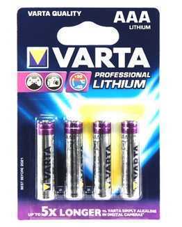 Pilha Varta Ultra Lithium Lr03 AAA Pack 4uni