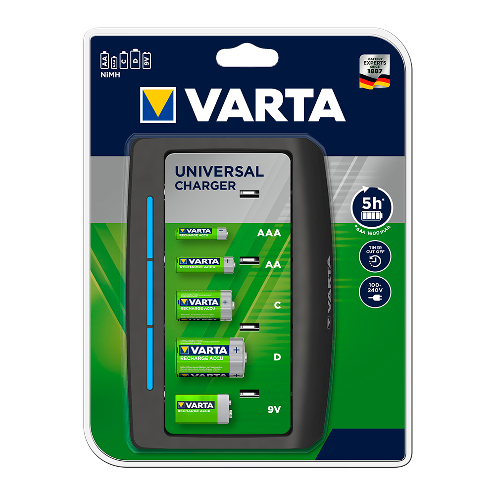 Carregador Varta Universal 5h 100/240v