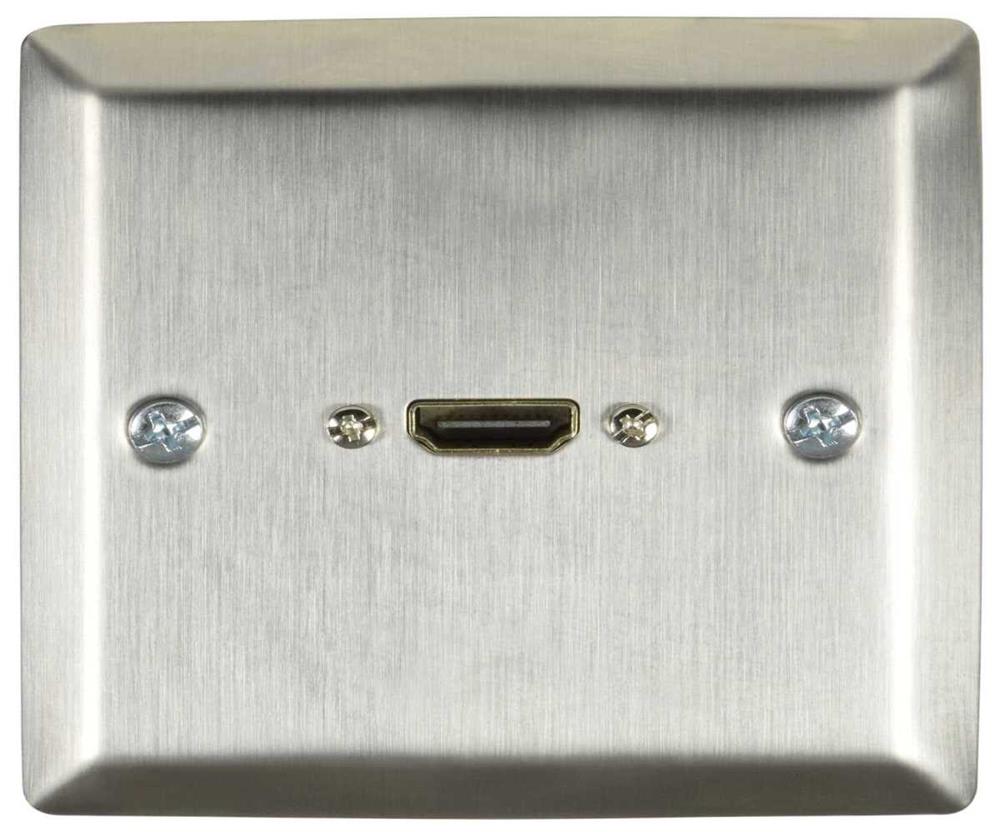 Steel Hdmi Wallplate With Female Tail