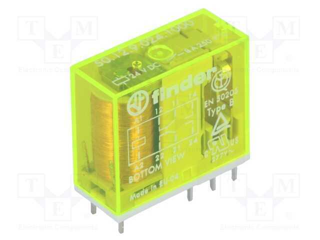 Relé Eletromagnetico Dpdt 24Vdc 8A/250Vac 8A/30Vdc