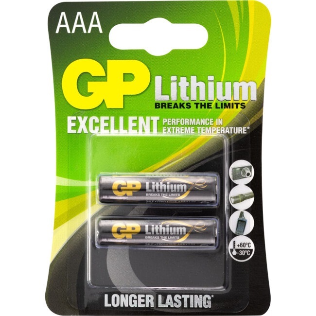 Bateria Litio AAA 1.5v  Gp 2pcs