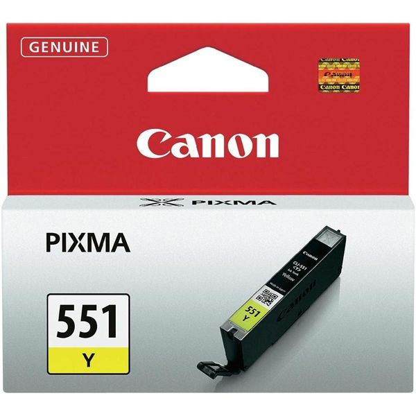 Canon Ink Cart. Cli-551y F?r Mg6350/Mg5450/Ip7250/Mx925 Yellow (6511b001)