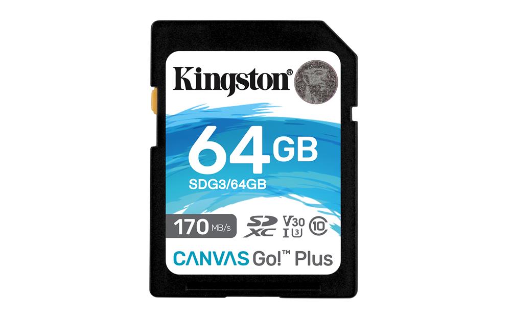 Kingston 64gb Canvas Go Plus U3 V30 Class10 Uhs-I - Sdg3/64gb