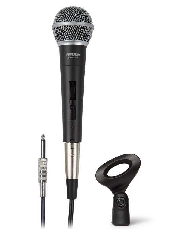 Microfone Dinâmico de Mão Unidirecional. 40-15.000 Hz. Sensibilidade -56 Db (V/Pa) a 1khz