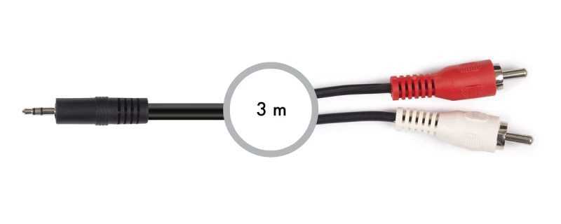 Cable Audio 35mm a 2 Rca, 3m