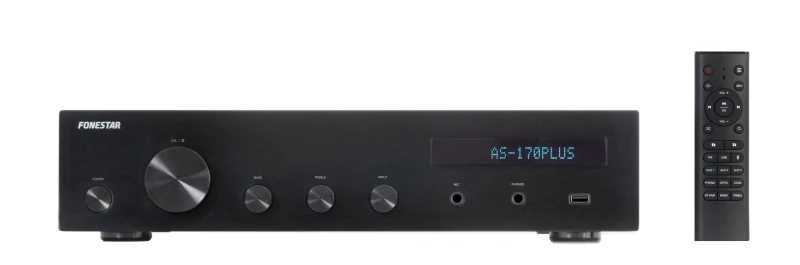 Amplificador Estéreo Hi-Fi. 80 + 80 W Rms a 4 O. Reprodutor Usb/Fm e Bluetooth®.