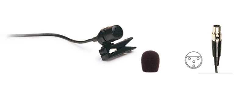 Microfone de Condensador Electret Unidirecional de Lapela. Mini Xlr 4 Pinos para Mods. Msh-236.