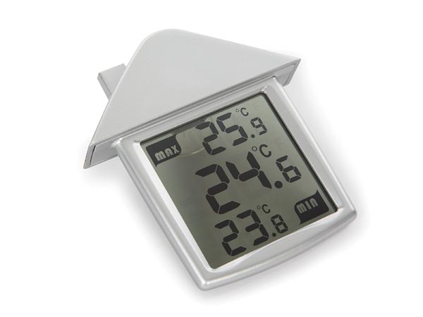 Termómetro Transparente para Janela com Temperaturas Mín/Máx