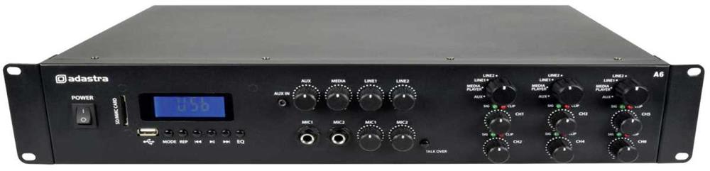 Amplificador Pa Stereo Multi-Zona 6x200w