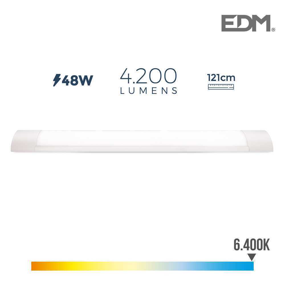 Armadura Eletrónica LED 48w 6400k Luz Fria 4200lm 12x121x3,1cm Edm