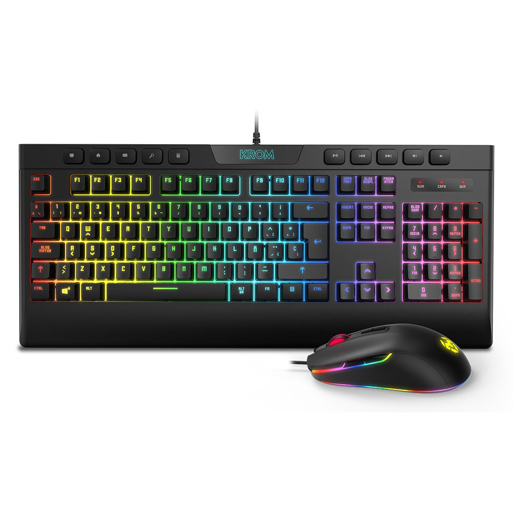 Krom - Pack RGB Teclado Membrana e Rato Kalyos SP