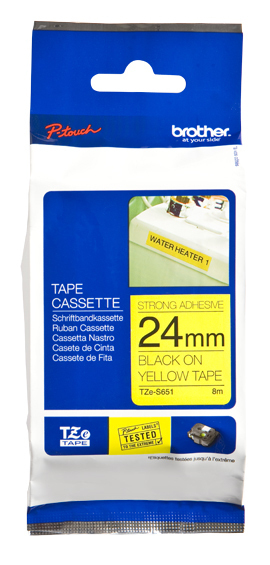 Brother Tape Cassette Standard Capacity Tz651 Black/Yellow