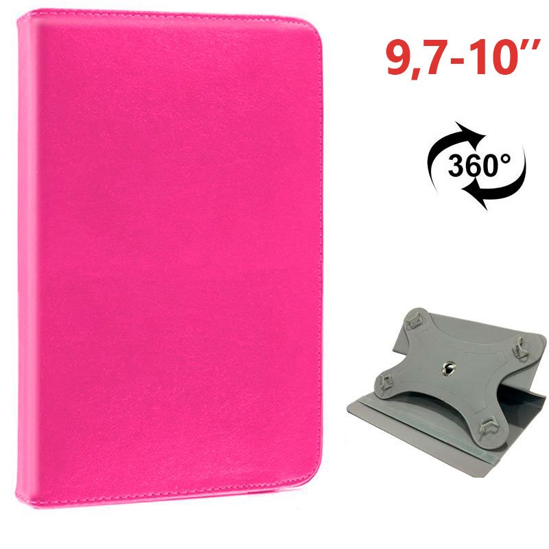 Capa Cool Ebook / Tablet 9.7 - 10.3 em Rosa Suave Giratório (Panorâmico)