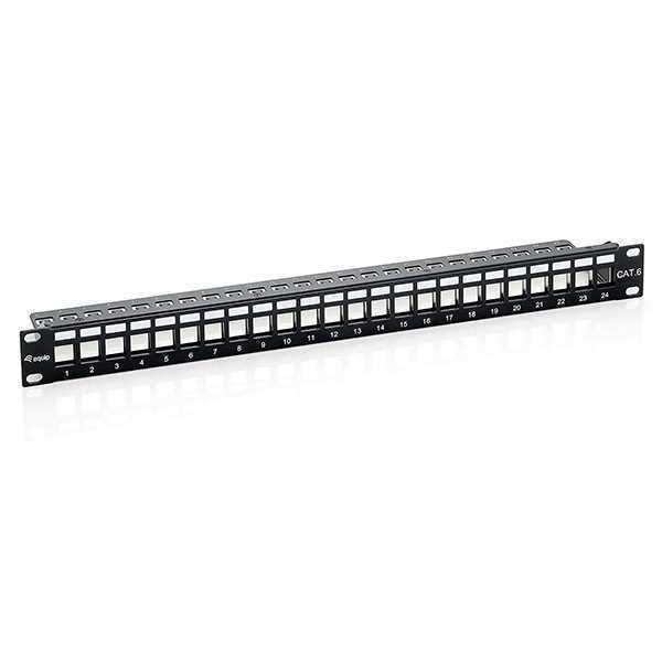 Equip Patchpanel Cat6 Geschirmt Für Keystone Jacks Schwarz