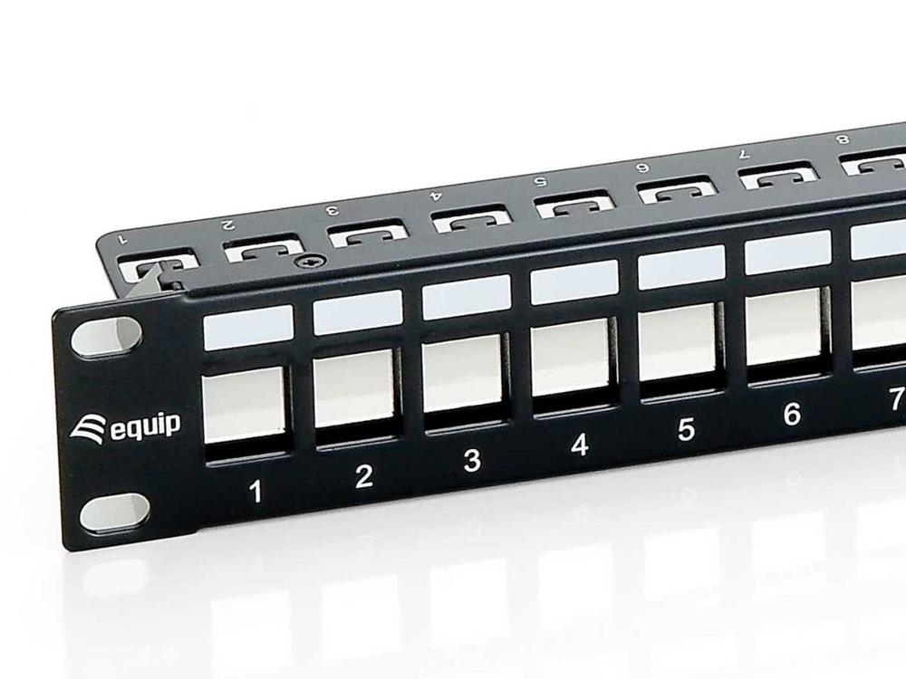 Equip Patchpanel Cat6 Geschirmt Für Keystone Jacks Schwarz