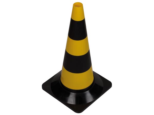 Cone Amarelo/Preto - 50 Cm
