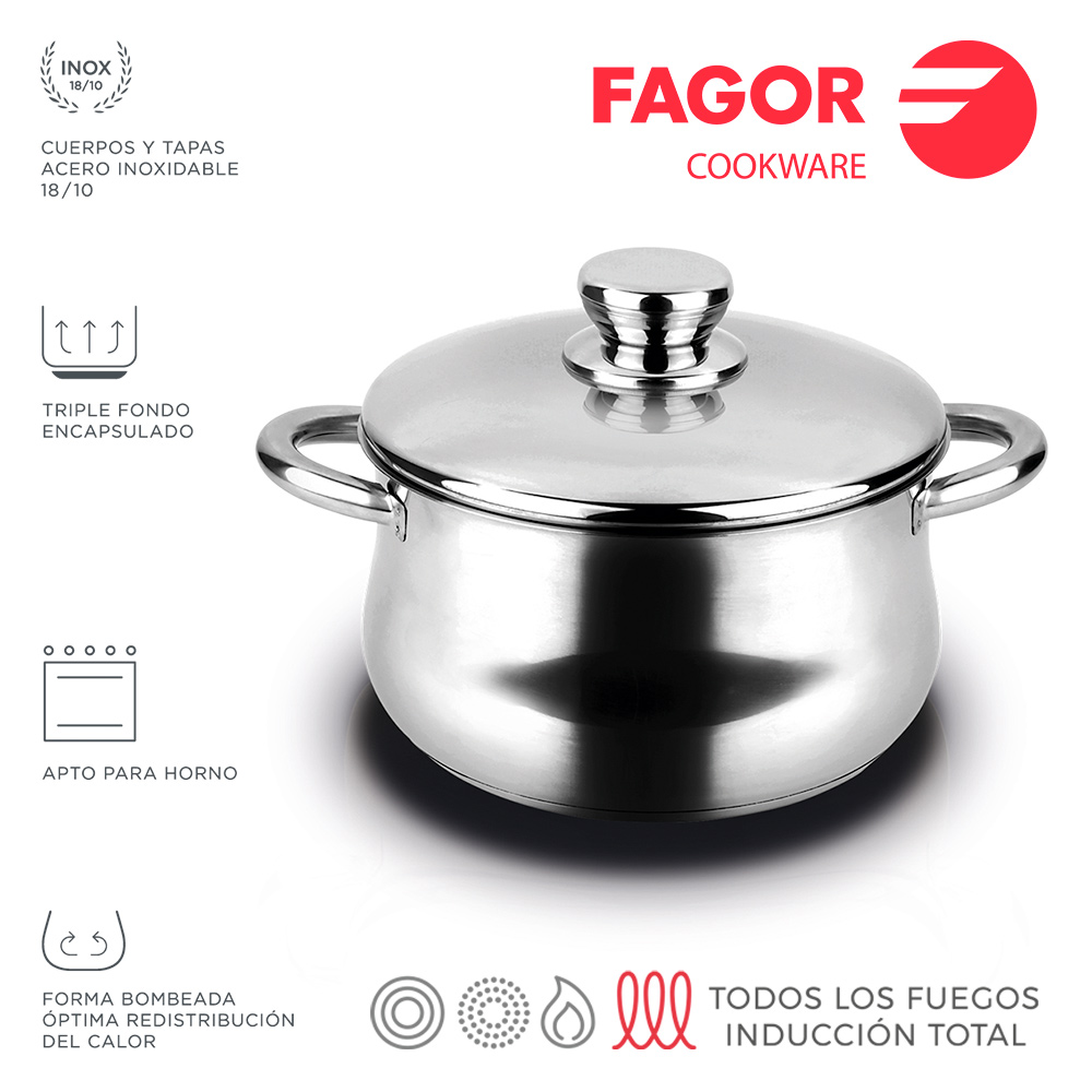 Panela De Aço Inoxidável Com Tampa Silverinox