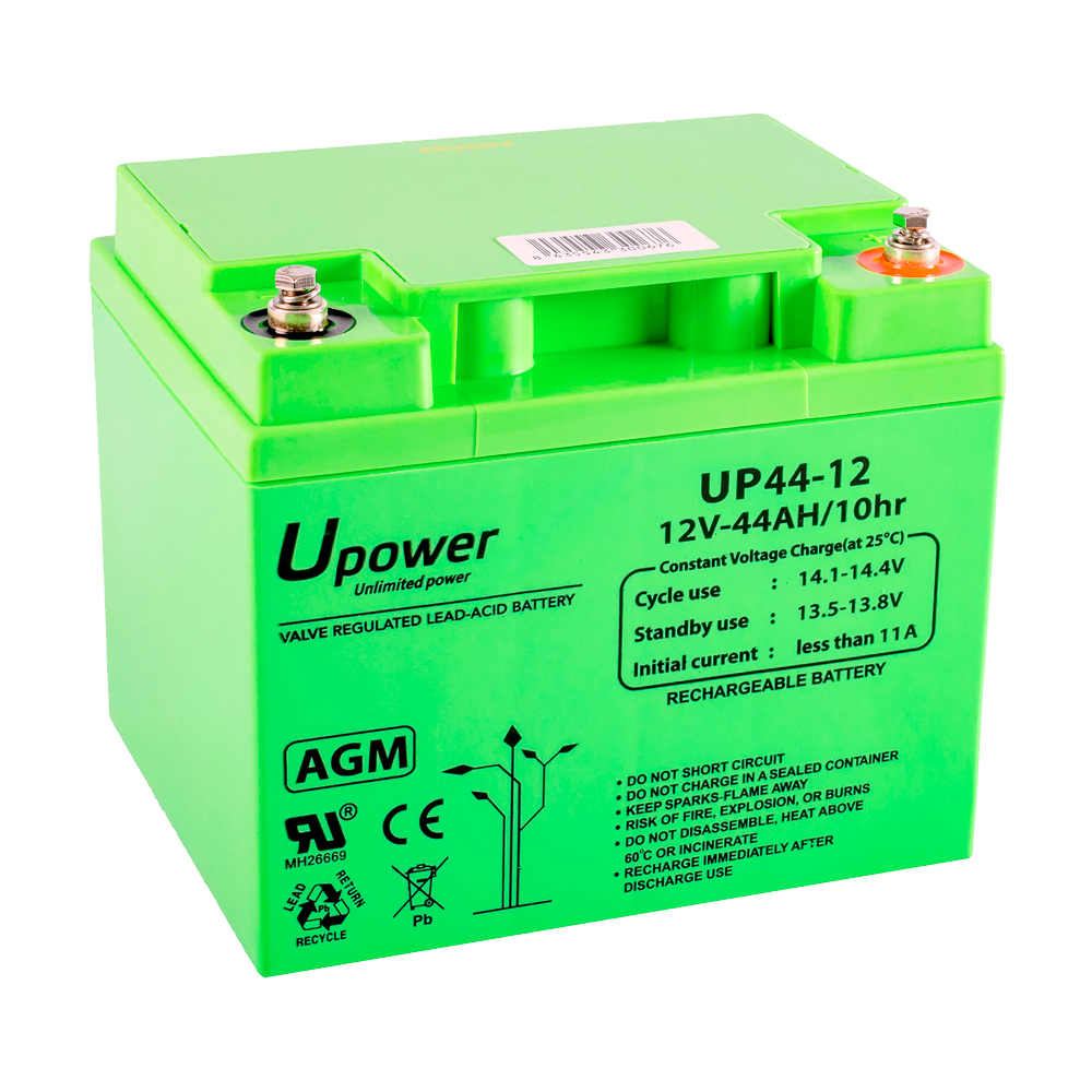 Upower - Bateria Recarregável - Tecnología Chumbo Ácido Agm - Tensão 12 V - Capacidade 40.0 Ah - 170