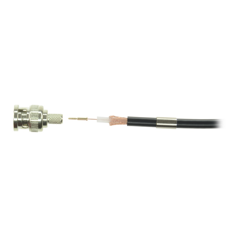 Conector para Alta Definição Safire - Bnc para Cravar - Compatível com Rg59 Hd - 25 Mm (Fo) - 10 Mm 