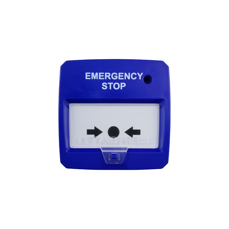 Botão de Alarme de Incêndio Rearmável c/ LED Azul