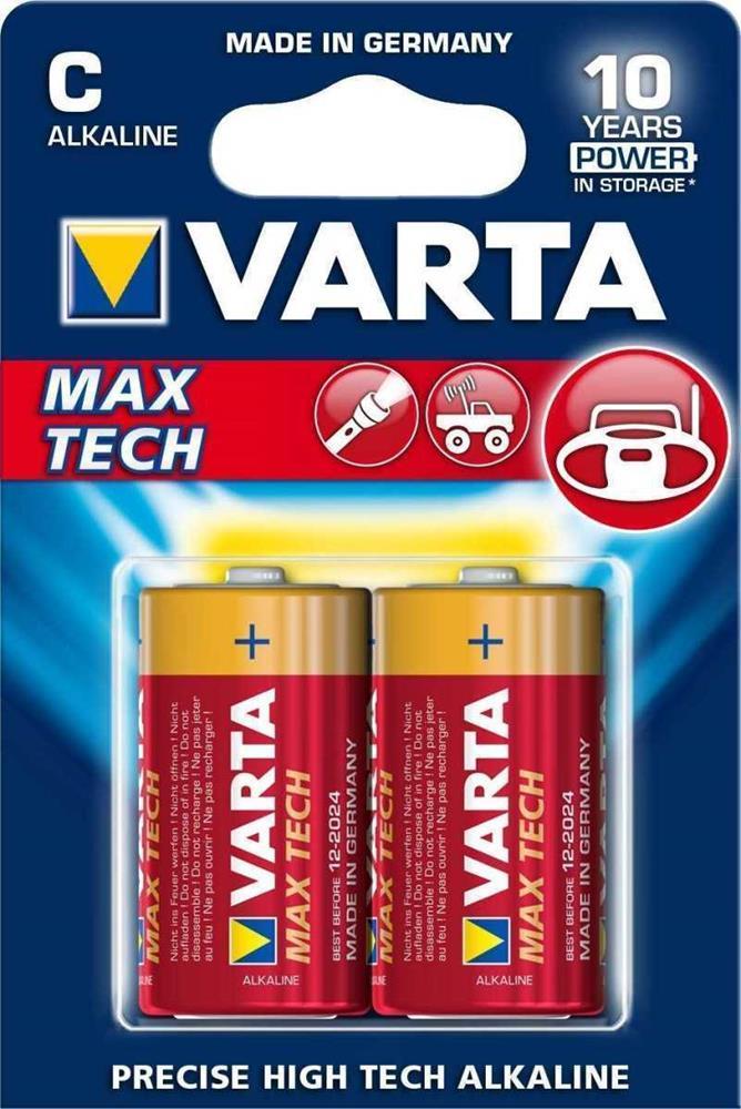 Pilha Varta Long Life Max Power Lr14 C Pack 2 Un